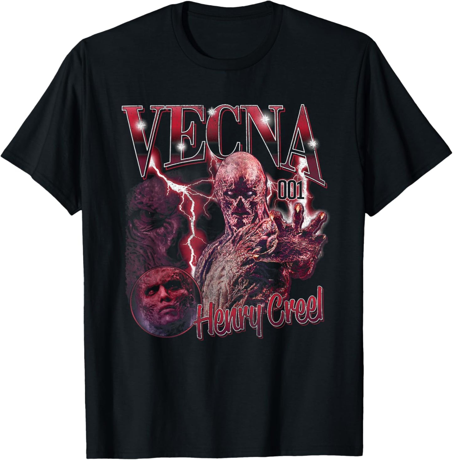 Stranger Things Vecna Creel Homage Officially Licensed T-Shirt - T-Shirt | Black