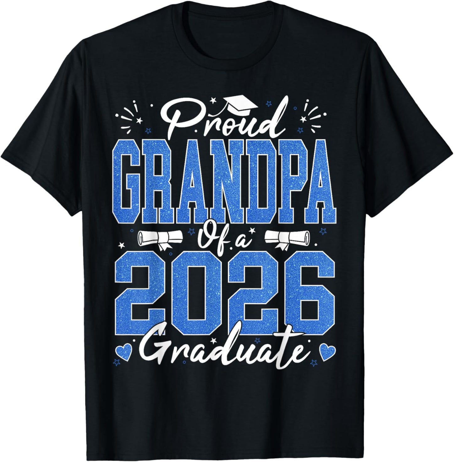 Proud Grandpa of A 2026 Graduate Senior 26 Graduation 2026 T-Shirt - T-Shirt | Black