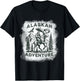 Alaskan Adventure Bigfoot Riding Moose Funny Outdoor Alaska T-Shirt - T-Shirt | Black