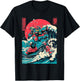 Japanese Mecha Anime Robot Retro Japanese Wave Kanagawa T-Shirt - T-Shirt | Black