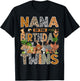Nana of The Birthday Twins Safari Wild One Zoo Animal T-Shirt - T-Shirt | Black