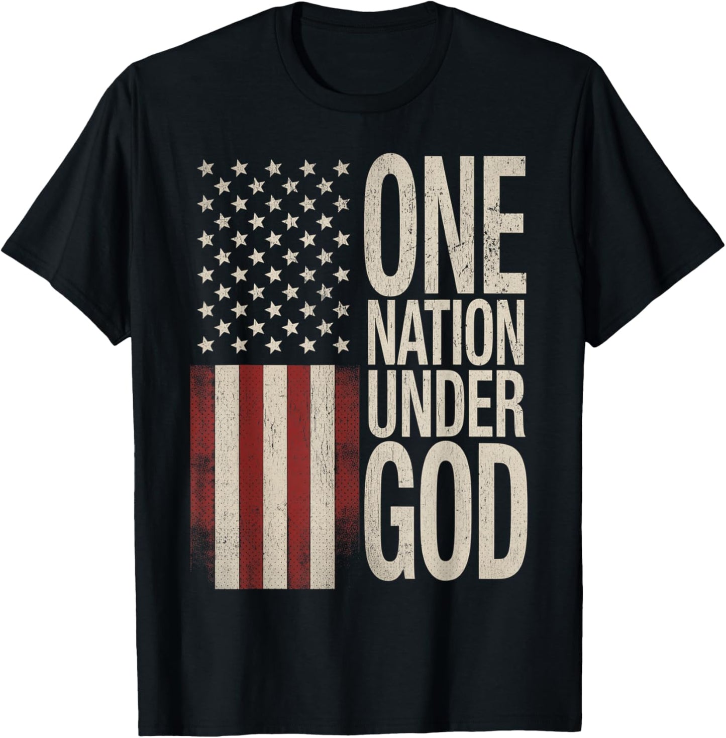 One Nation Under God 250 Years 250th Anniversary USA T-Shirt - T-Shirt | Black