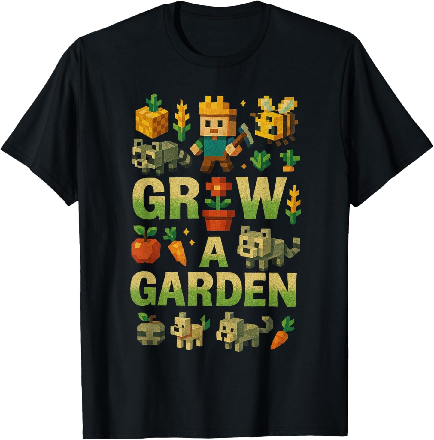 Grow a Garden Game Merch T-Shirt - T-Shirt | Black