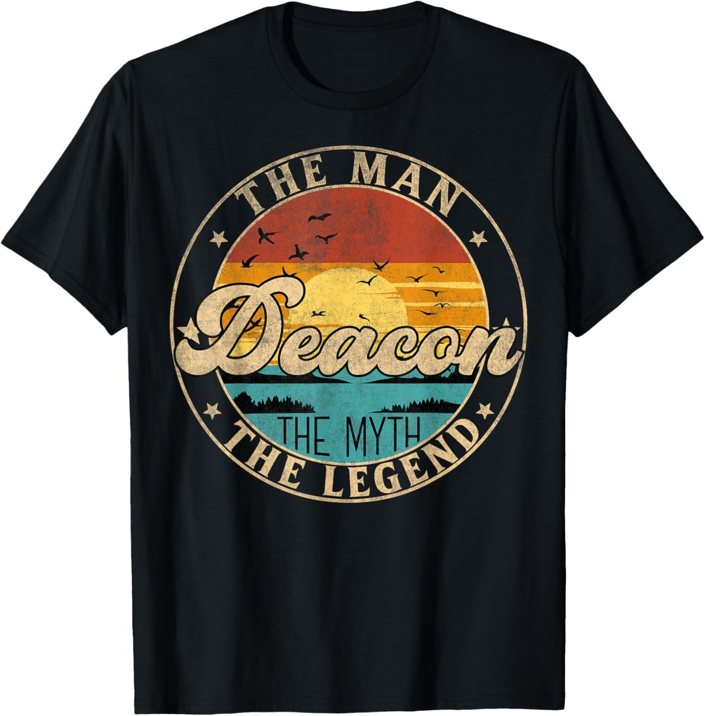 DEACON The Man The Myth The Legend First Name T-Shirt - T-Shirt | Black