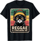Funny Cat Shirt Women Men Kids Jamaican Reggae Music Meme T-Shirt - T-Shirt | Black