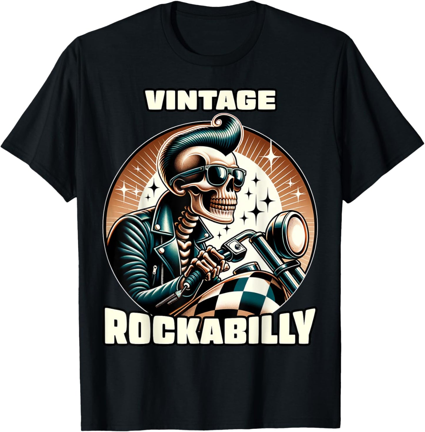 Vintage Rockabilly 50s Sock Hop Dance Doo Wop 1950s Art T-Shirt - T-Shirt | Black
