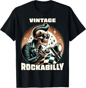 Vintage Rockabilly 50s Sock Hop Dance Doo Wop 1950s Art T-Shirt - T-Shirt | Black