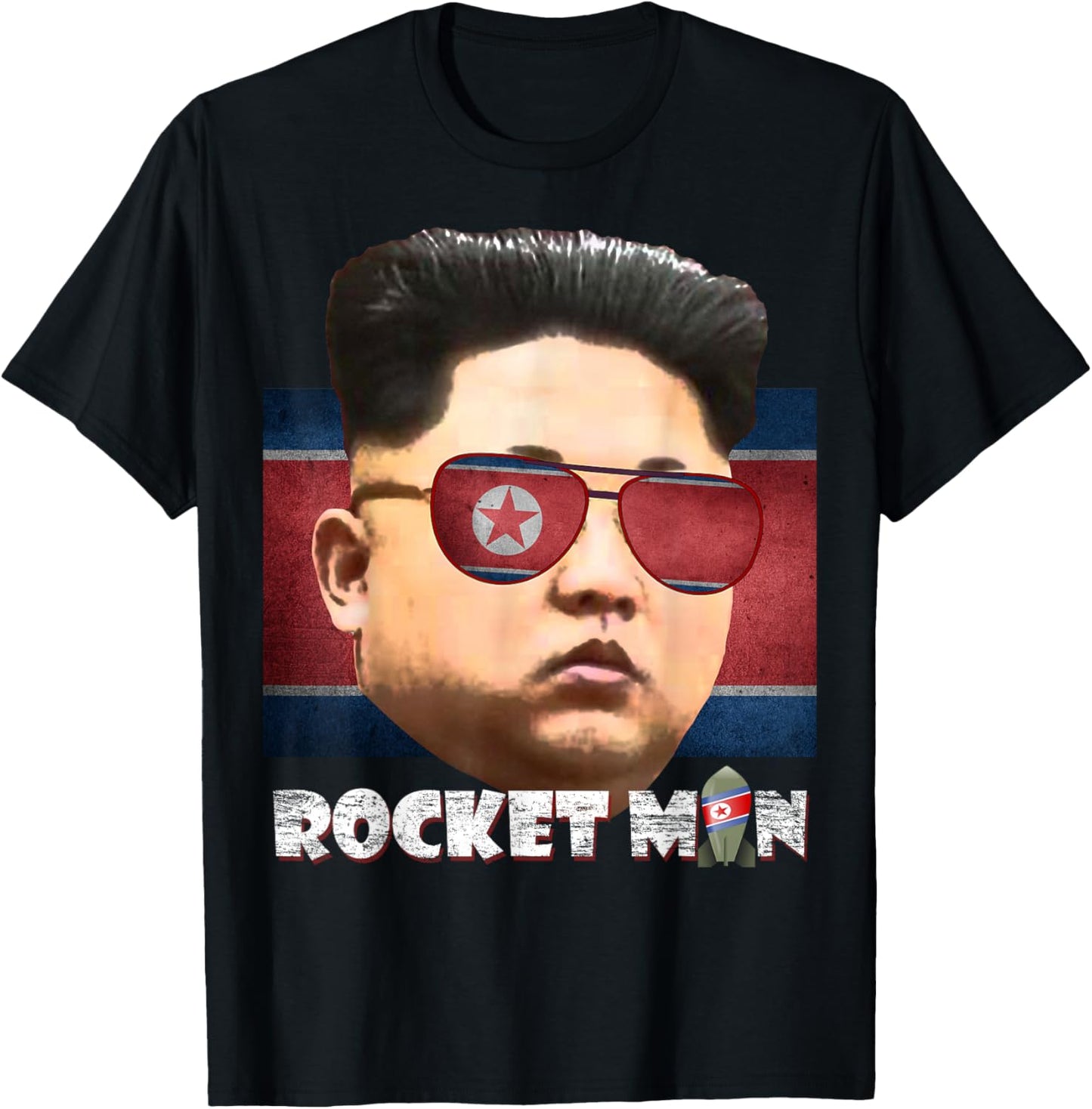 Cool Rocket Man Kim Jong-Un T-Shirt - T-Shirt | Black