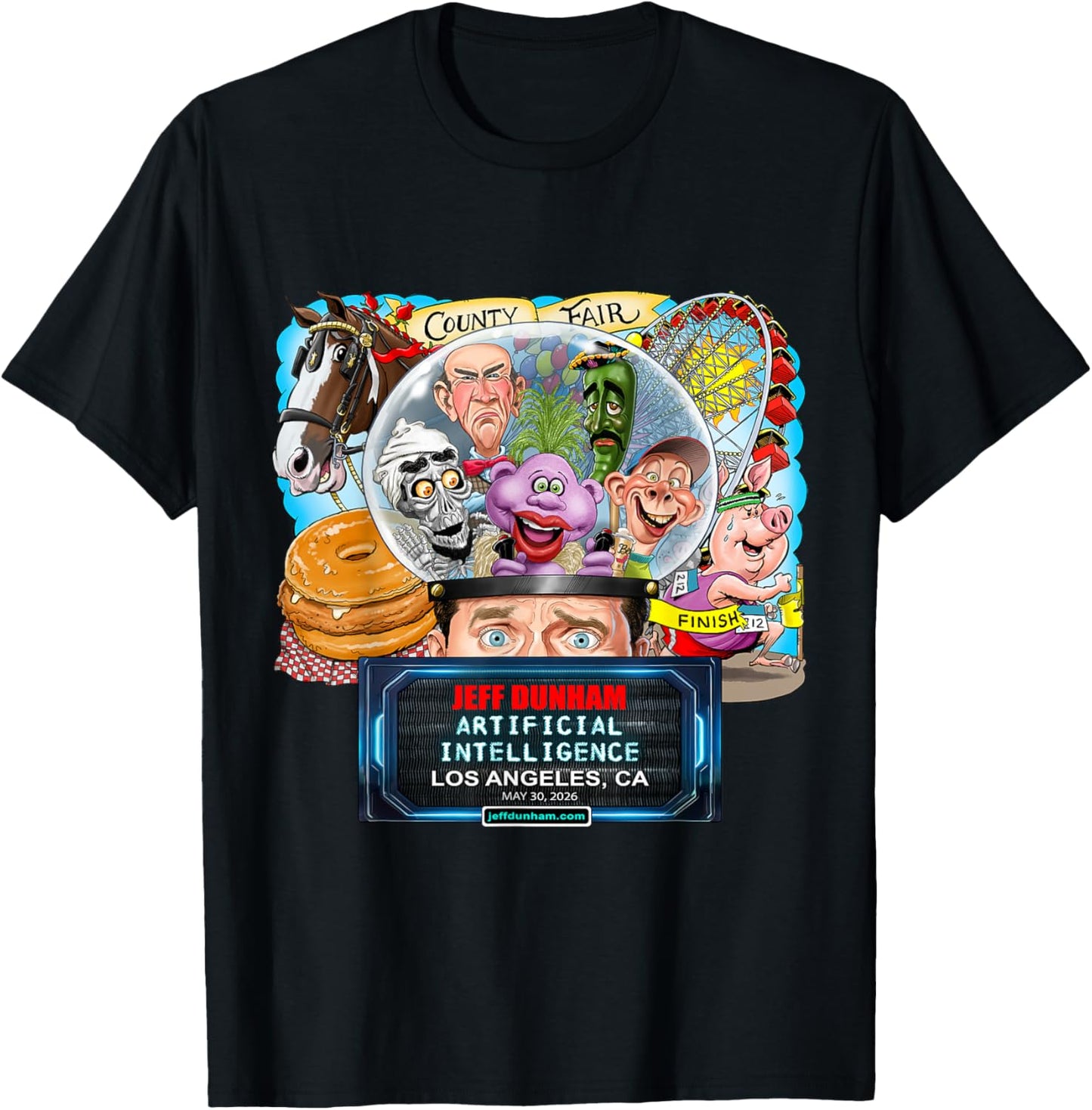 Jeff Dunham Los Angeles, CA (2026) T-Shirt - T-Shirt | Black