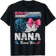 Burnouts Or Bows Your Nana Loves You Gender Reveal T-Shirt - T-Shirt | Black