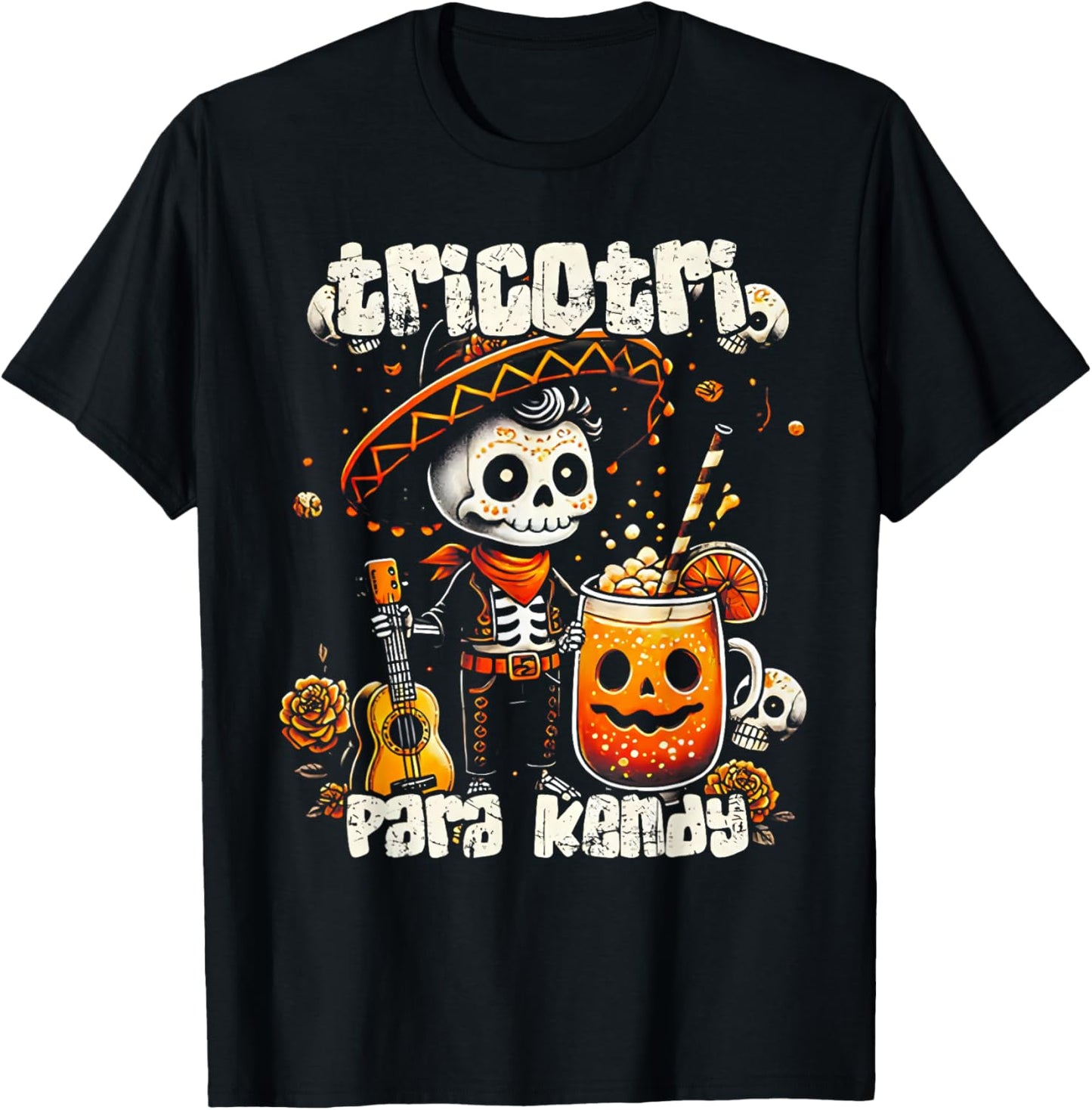 Tricotri Para Kendy Mexicano Halloween T-Shirt - T-Shirt | Black