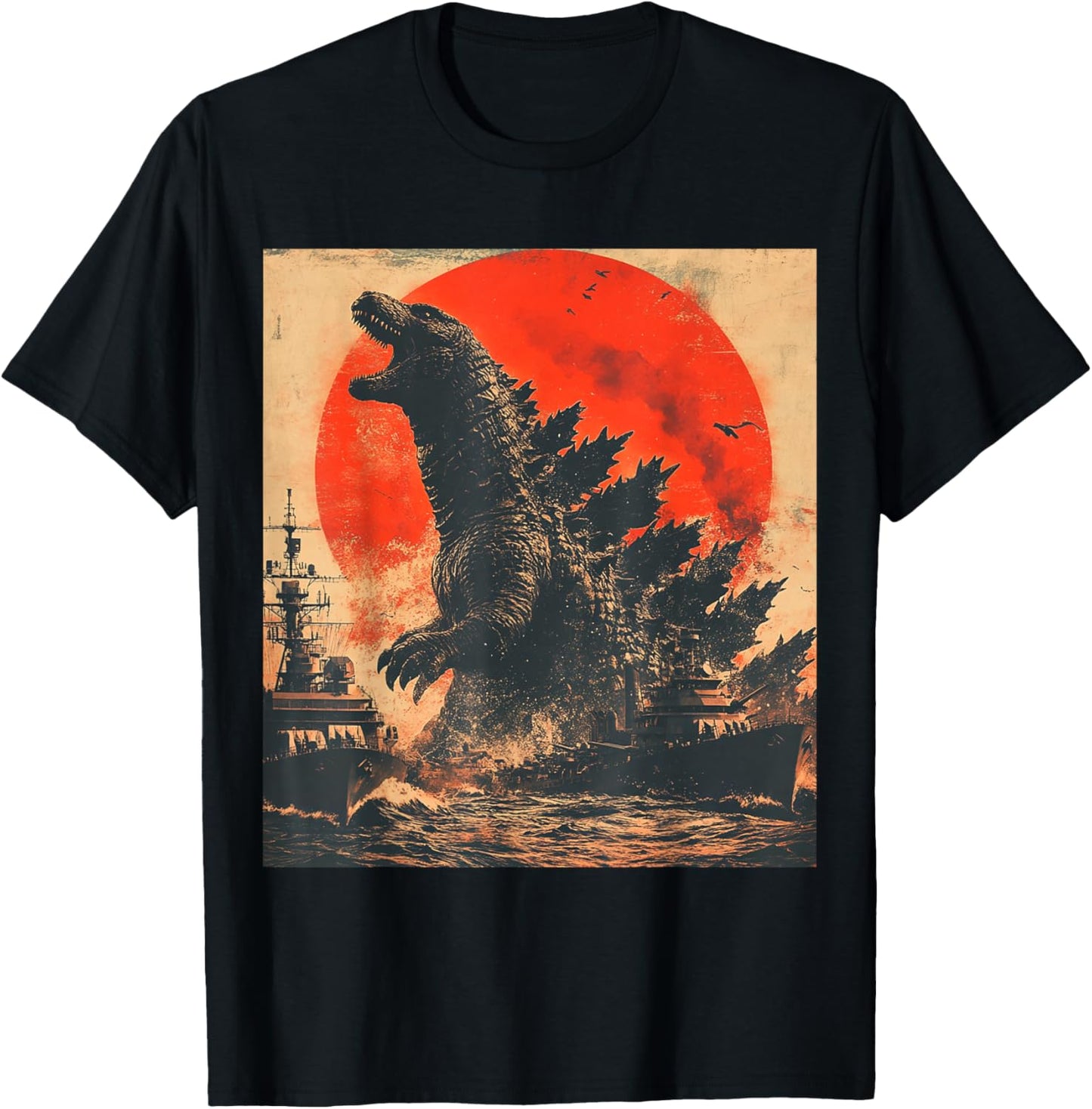 Kaiju Monster Legendary Japanese Retro Vintage T-Shirt - T-Shirt | Black