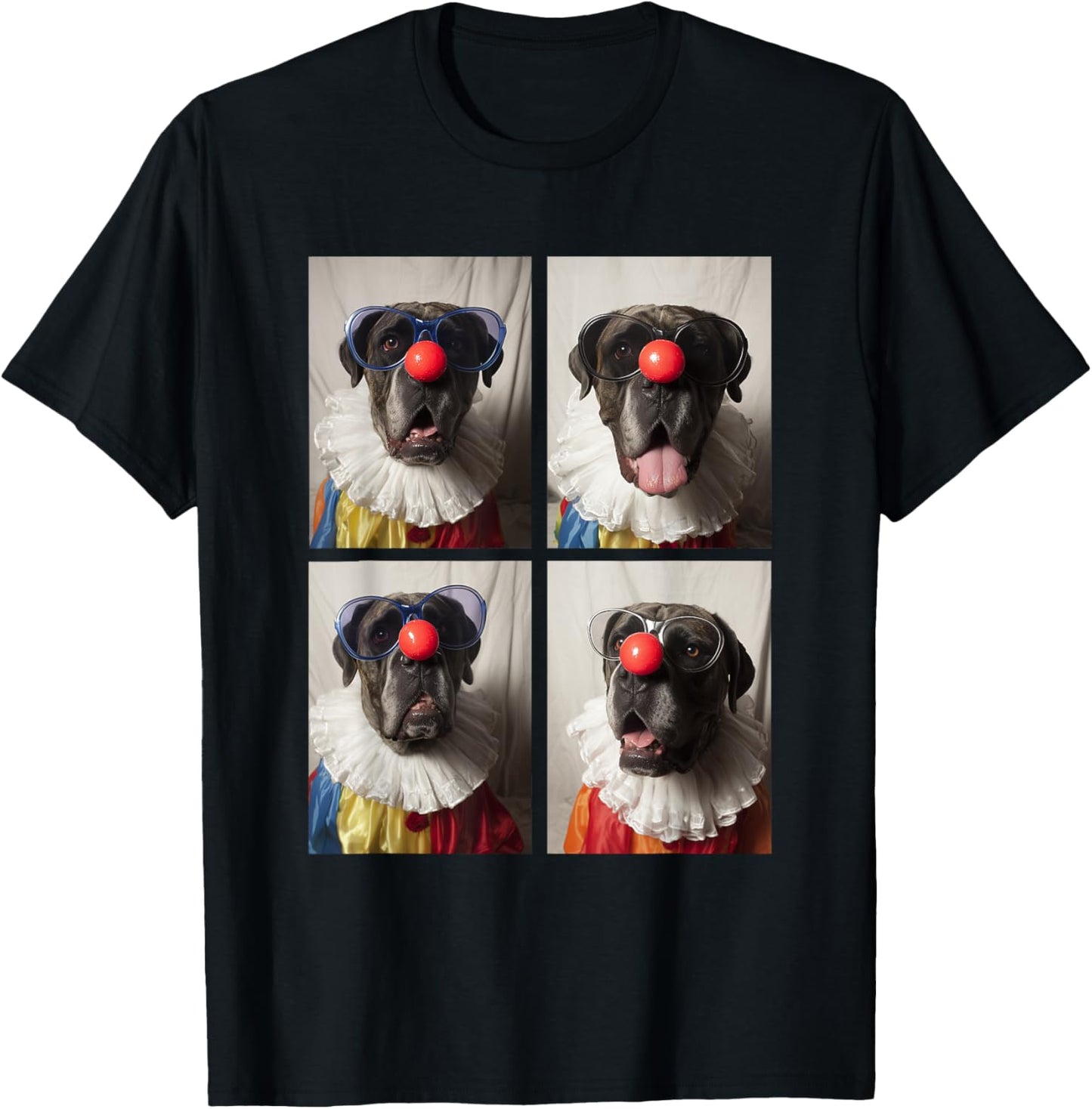 Cane Corso with Sunglasses Clown Animals Halloween Dogs T-Shirt - T-Shirt | Black