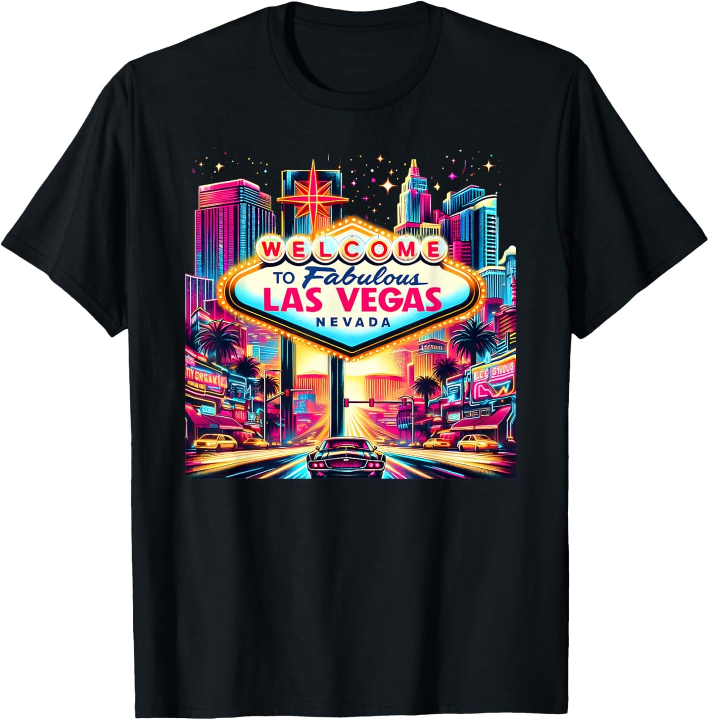 Las Vegas Nevada Design Gifts Men Women Las Vegas Souvenir T-Shirt - T-Shirt | Black