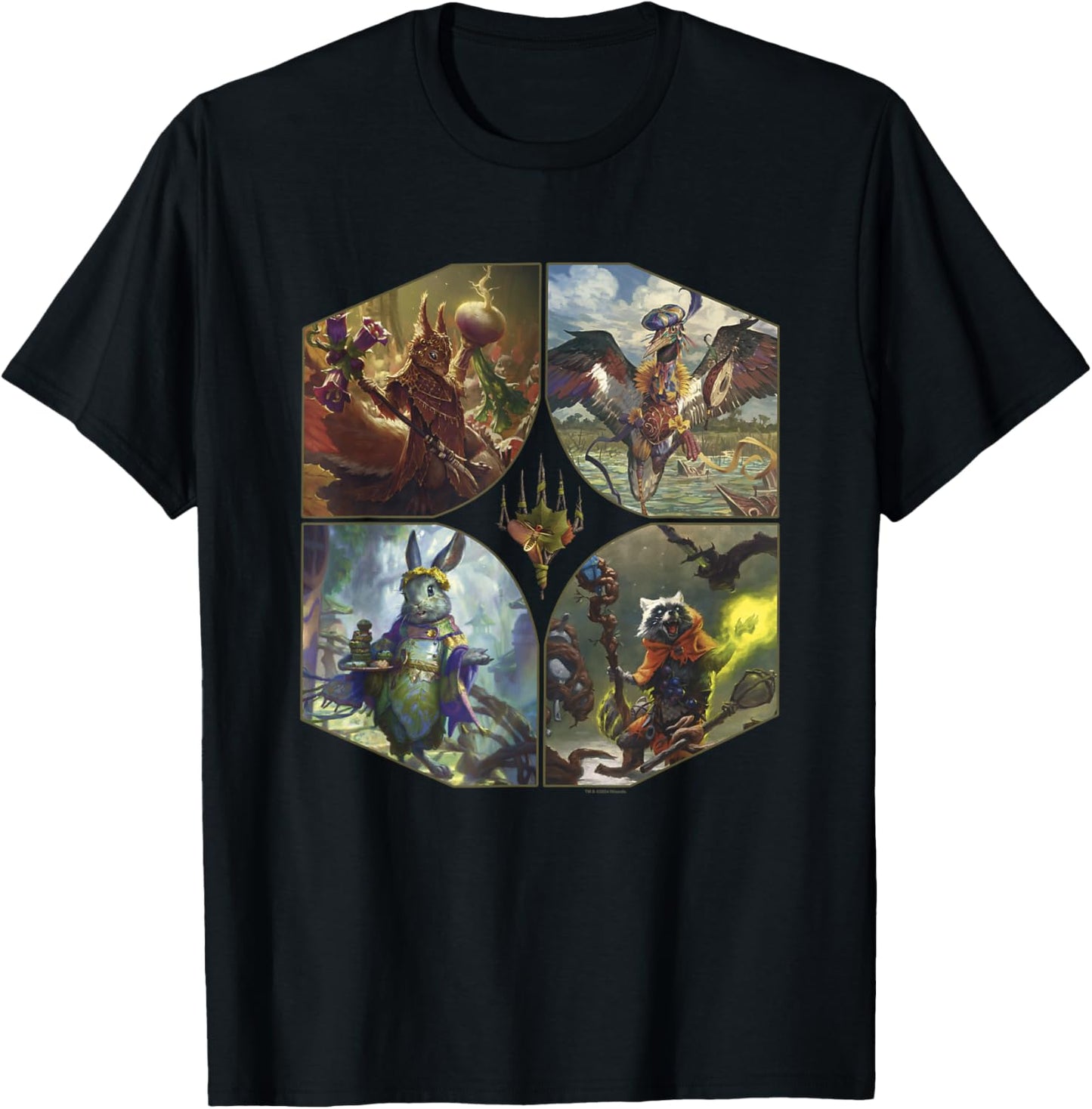 Magic: The Gathering Deck Commanders Portrait Vintage T-Shirt - T-Shirt | Black