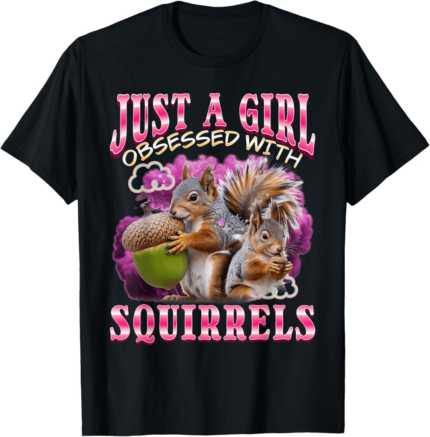 Funny Squirrel T-Shirt - T-Shirt | Black