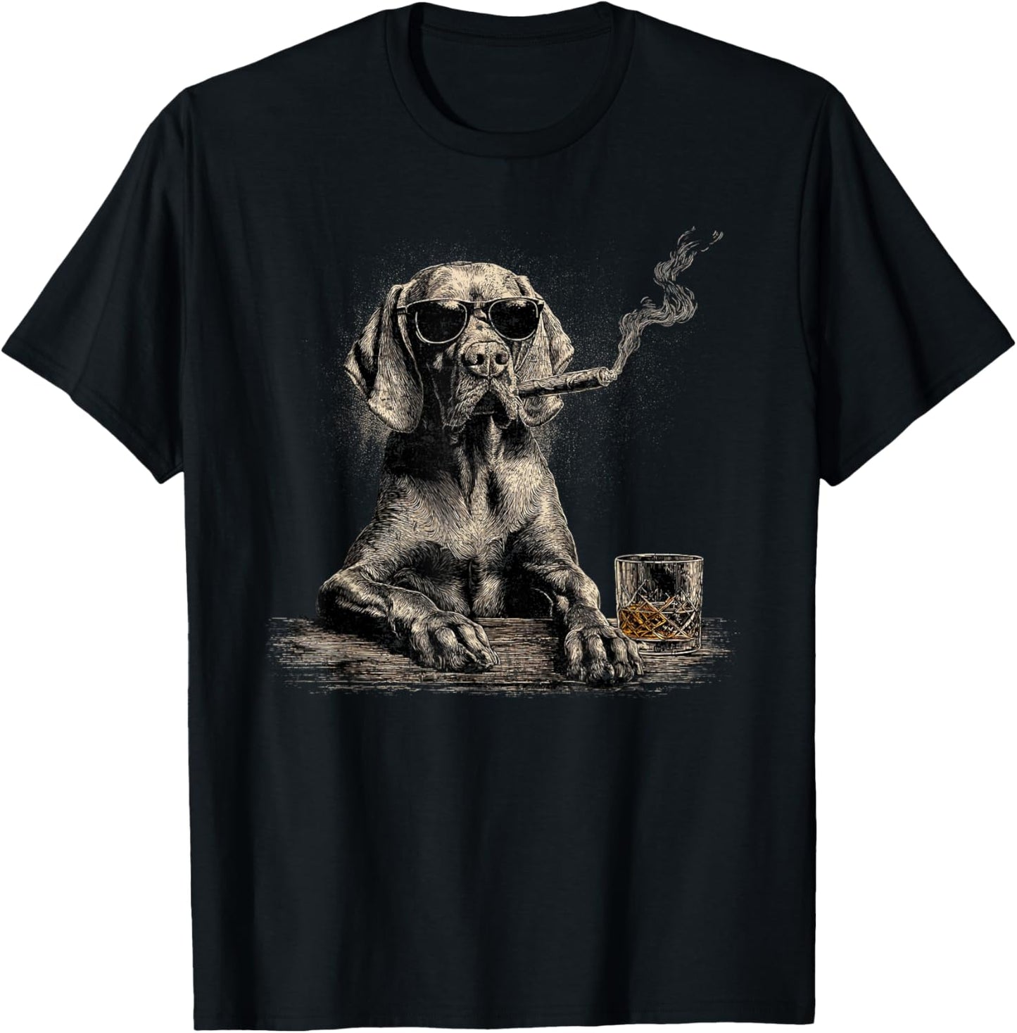 Vizsla Dad Dog Sunglasses Father's Day Family T-Shirt - T-Shirt | Black