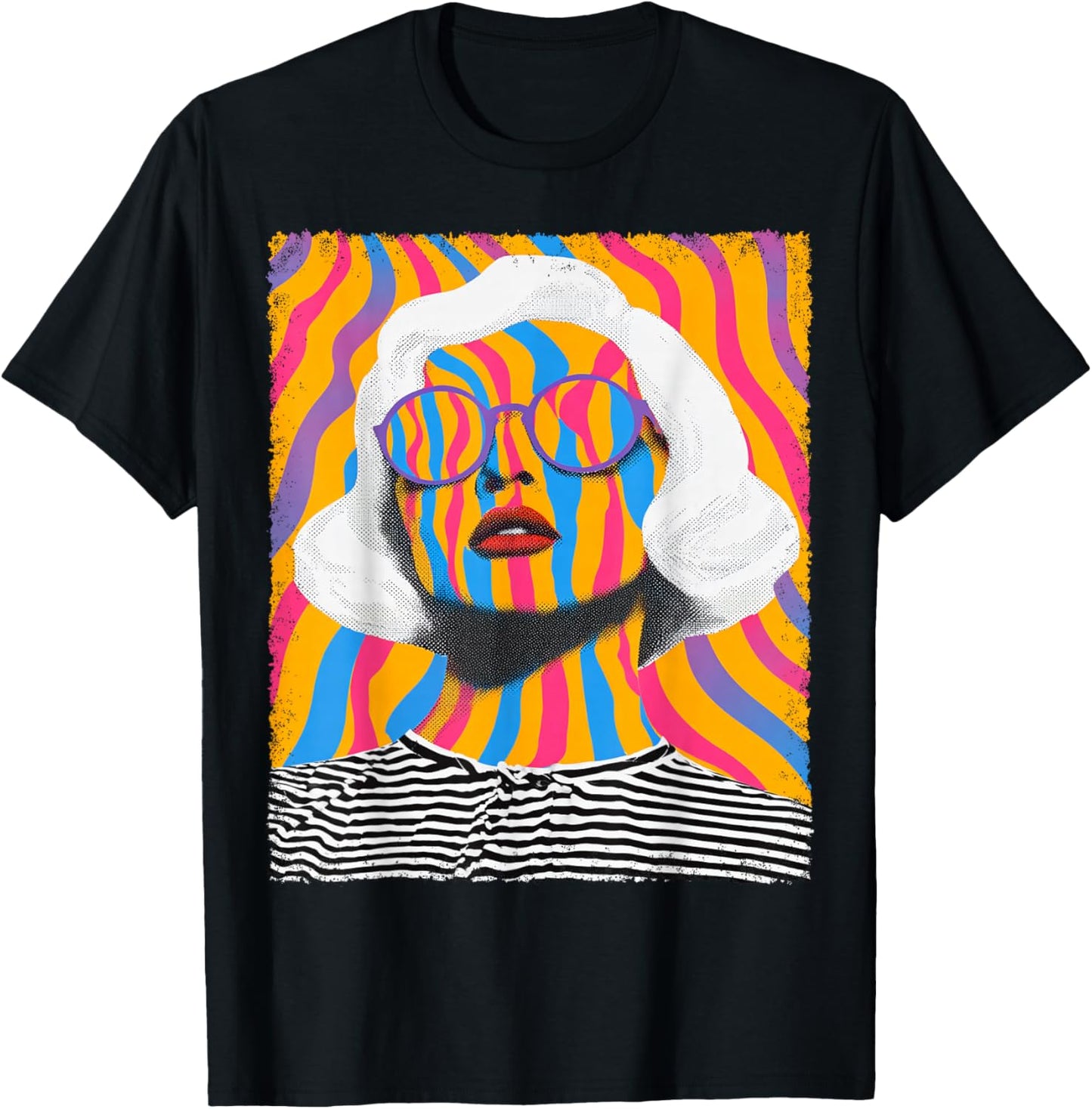 Women's Abstract Art Graphic T-Shirt - T-Shirt | Black