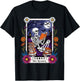 Book Lover Tarot Card The Reader Mystic Funny Skeleton T-Shirt - T-Shirt | Black