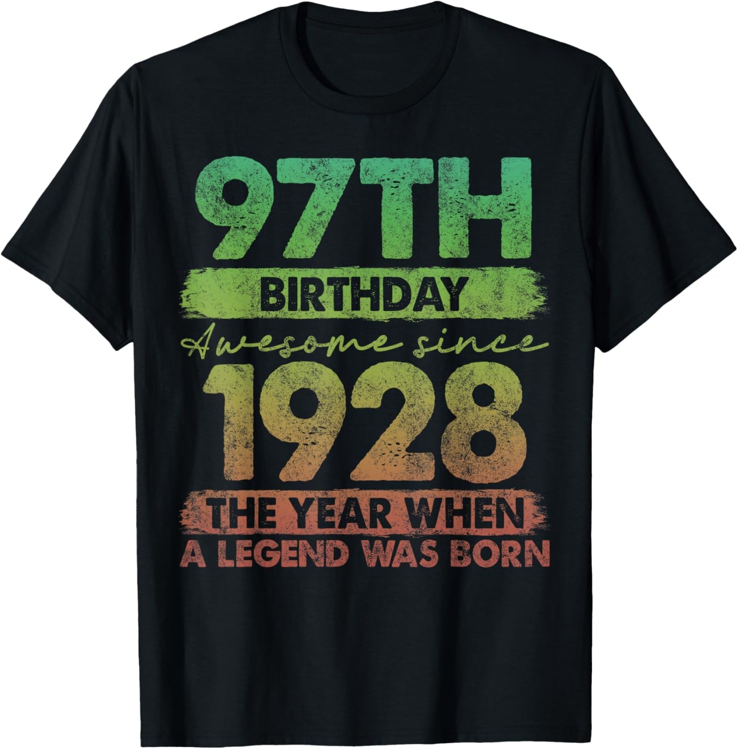 97 Year Old Gifts Vintage 1928 Limited Edition 97th Birthday T-Shirt - T-Shirt | Black