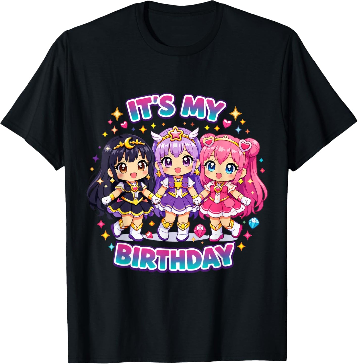 It's My Birthday - Cute Birthday Girl Kpop Chibi T-Shirt - T-Shirt | Black