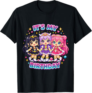 It's My Birthday - Cute Birthday Girl Kpop Chibi T-Shirt - T-Shirt | Black