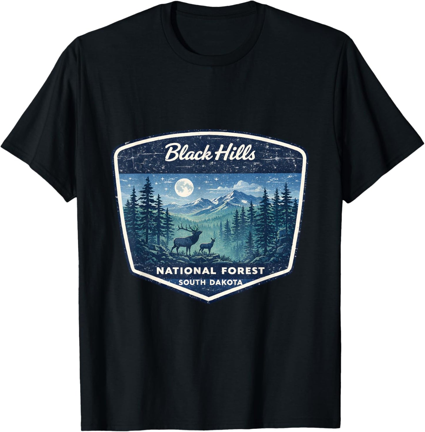 Black Hills National Forest South Dakota Nature Wildlife T-Shirt - T-Shirt | Black