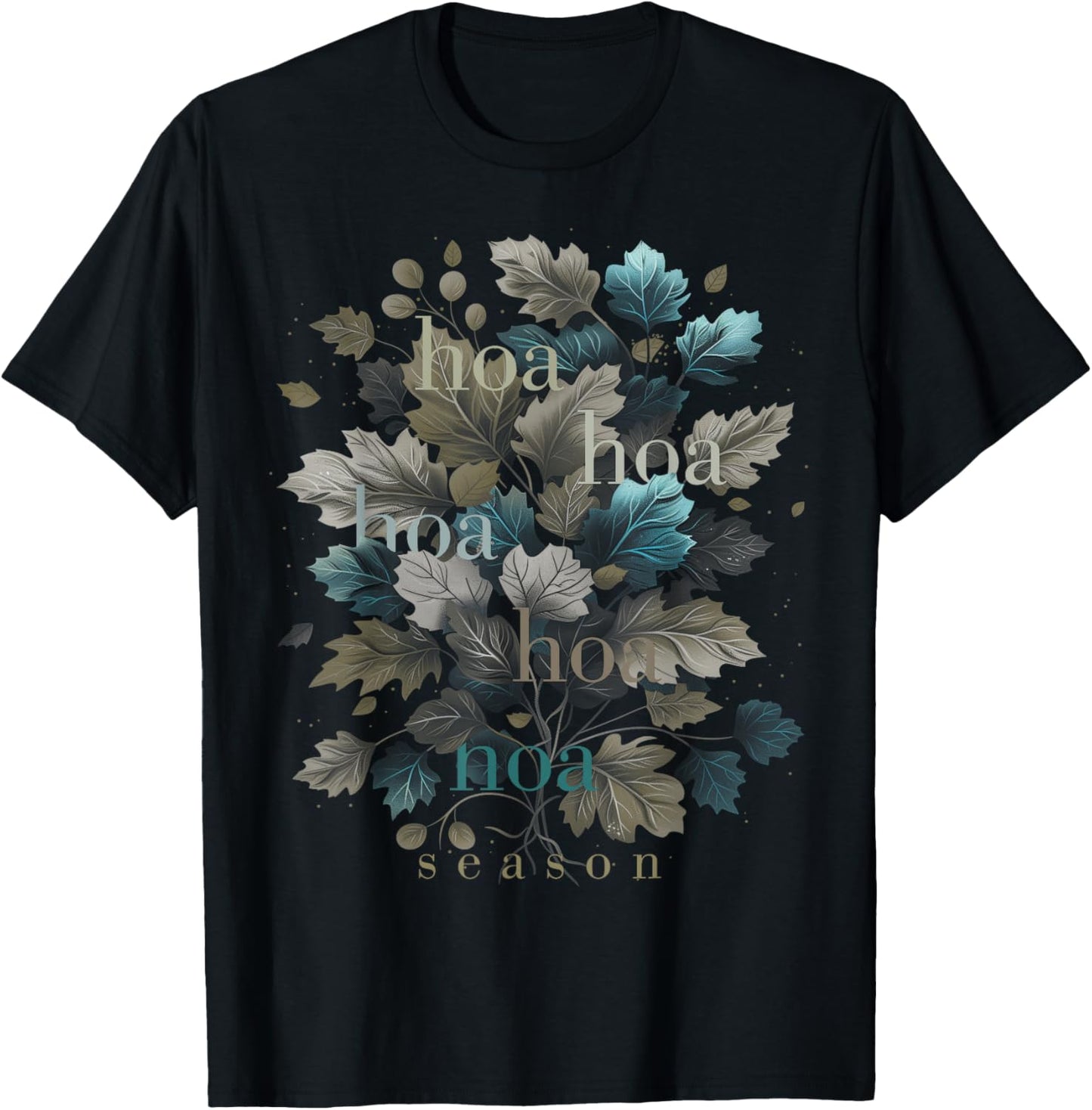 Hoa Hoa Hoa Hoa Hoa Trendy Emo Fall Season Leaves Trendy T-Shirt - T-Shirt | Black