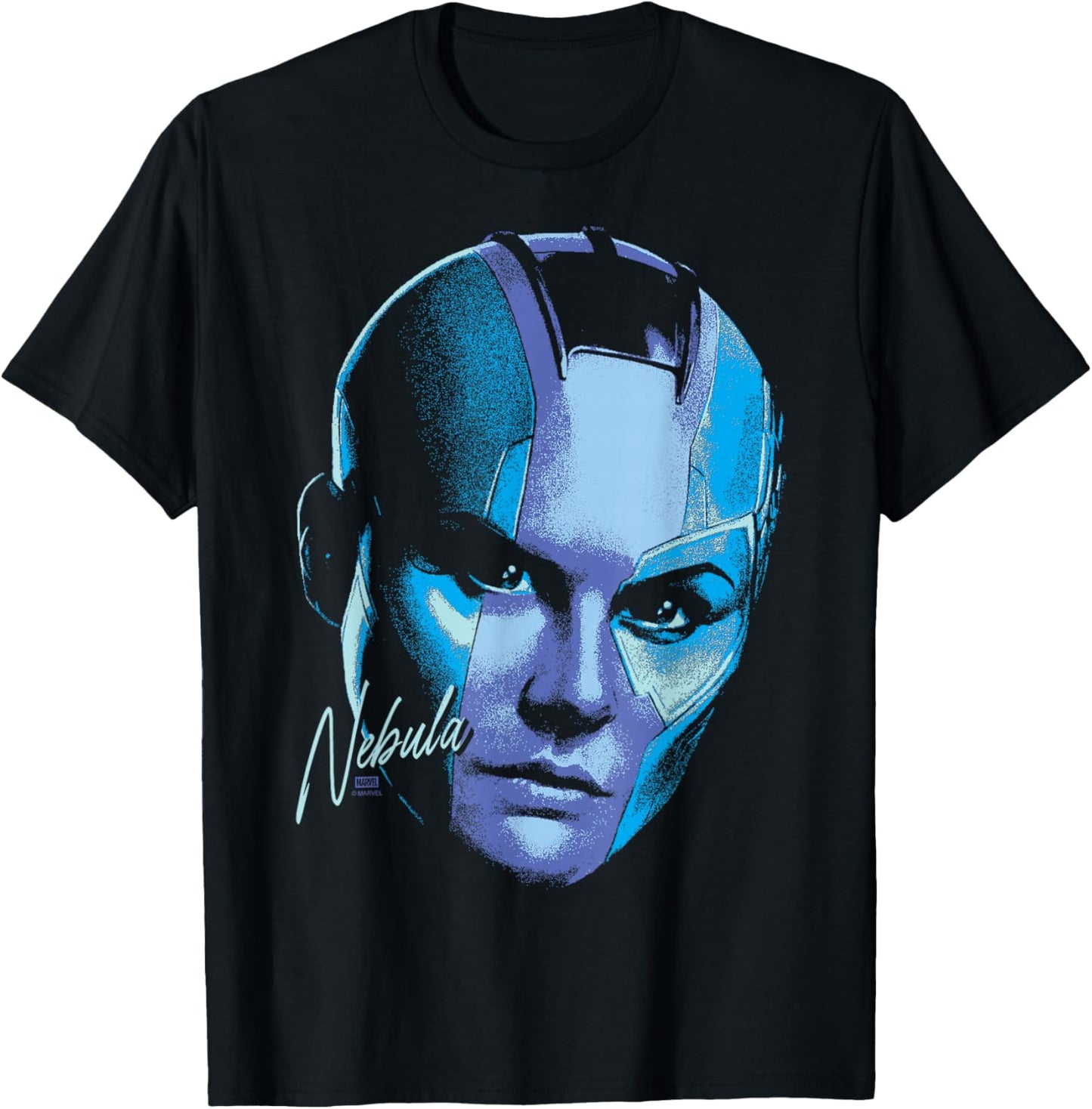 Guardians Of The Galaxy - Nebula Oversized Face T-Shirt - T-Shirt | Black