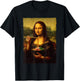 Mona Lisa Eating Ramen Japanese Noodles Art Teacher T-Shirt - T-Shirt | Black