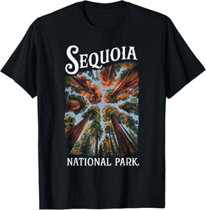 Sequoia National Park California Giant Tree Souvenir Grunge T-Shirt - T-Shirt | Black
