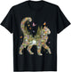 Boho Cat Plants Floral Nature Wildflower Succulent Cat Lover T-Shirt - T-Shirt | Black