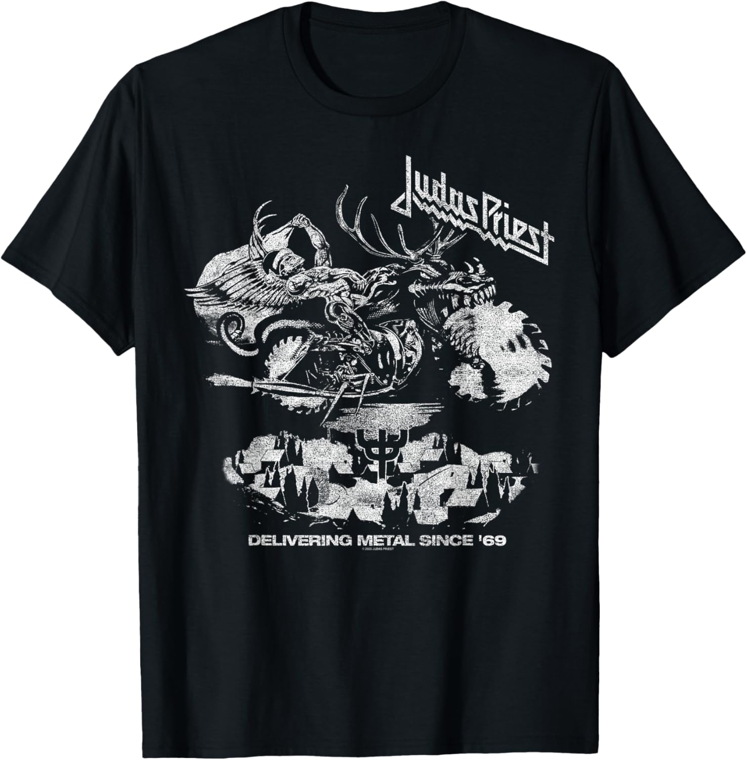 Judas Priest Painkiller Holiday Scene Red T-Shirt - T-Shirt | Black