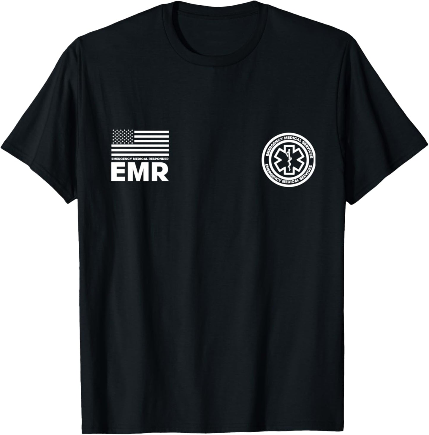 Emergency Medical Services (EMS) EMR (FRONT PRINT ONLY) T-Shirt - T-Shirt | Black