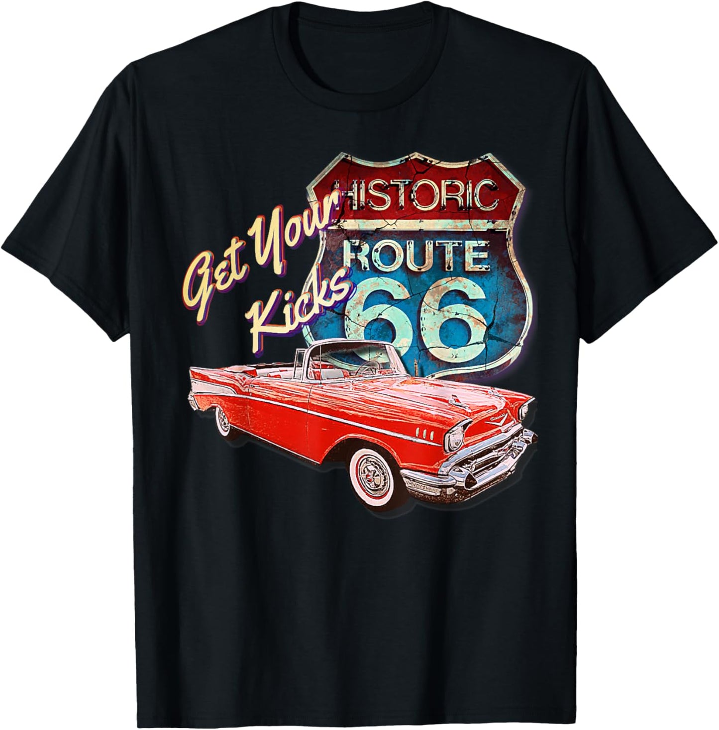 1957 57 Chevys Truck Bel Air Vintage Retro Car Street T-Shirt - T-Shirt | Black
