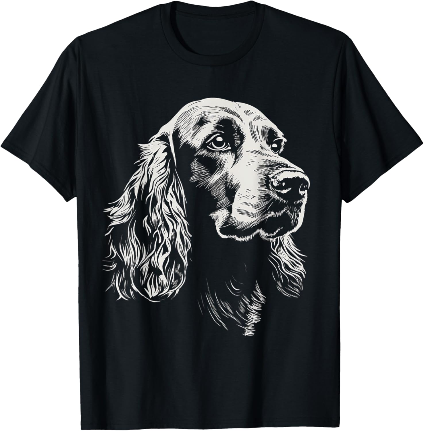 Cocker Spaniel Graphic Pet Art Dog Cocker Spaniel T-Shirt - T-Shirt | Black