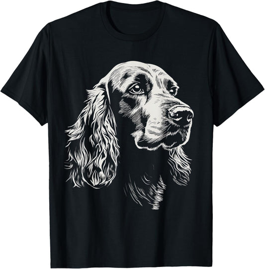 Cocker Spaniel Graphic Pet Art Dog Cocker Spaniel T-Shirt - T-Shirt | Black