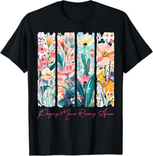 Praying Mama Raising Arrows Christian Mama Mother’s Day T-Shirt - T-Shirt | Black