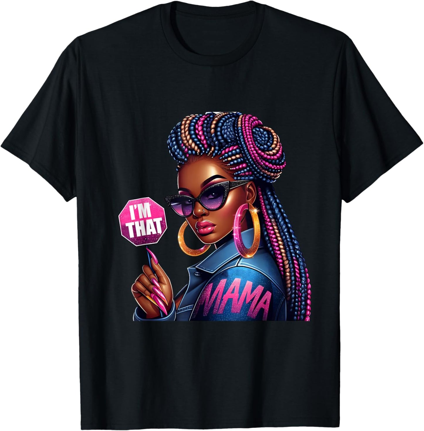 American Melanin I'm That Mama Afro Queen African T-Shirt - T-Shirt | Black