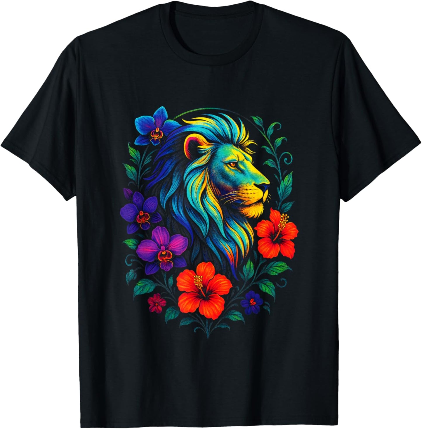 Lion Zodiac King T-Shirt - T-Shirt | Black