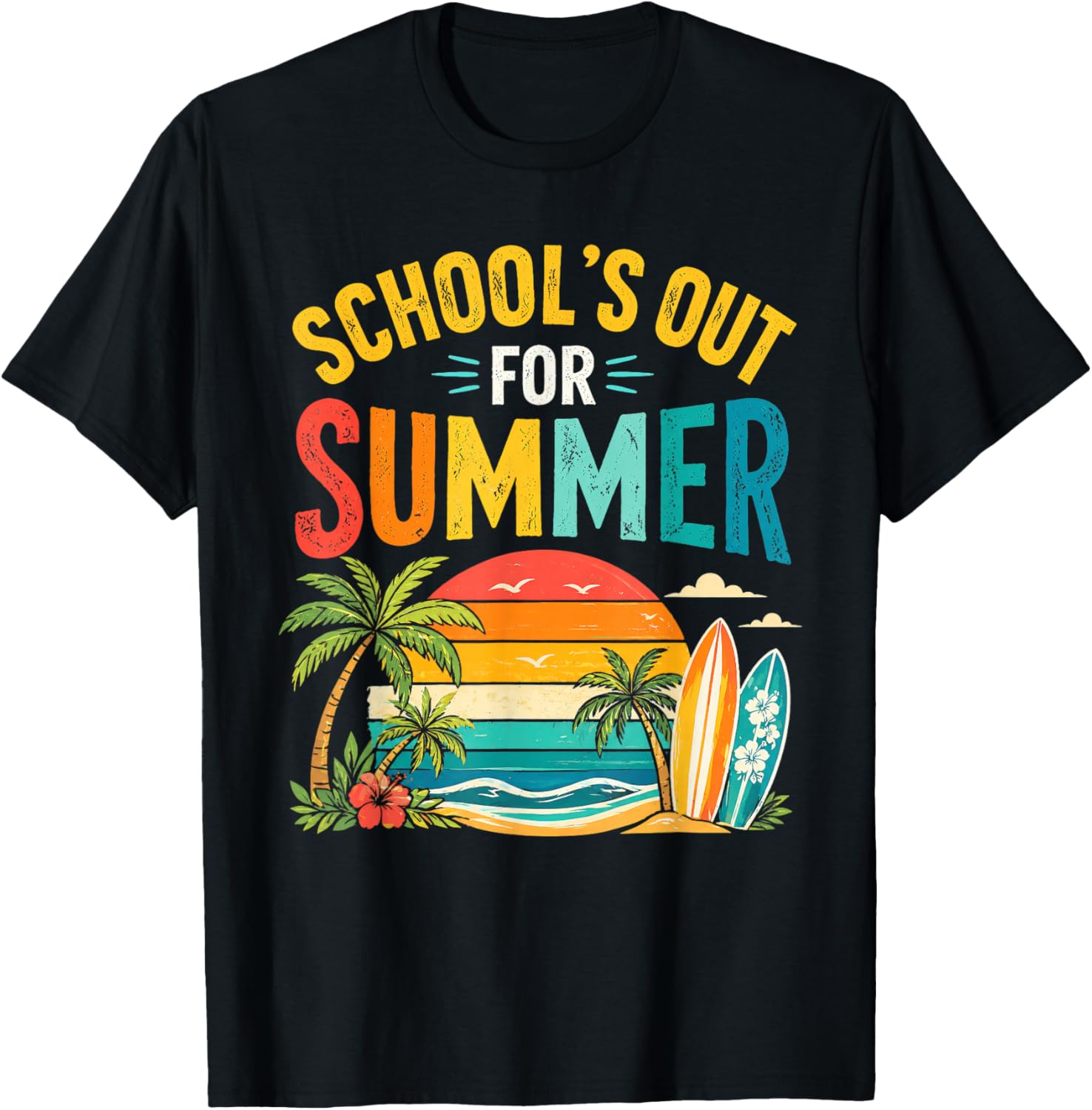 Last Day of School Schools Out for Summer Teacher Boys T-Shirt - T-Shirt | Black