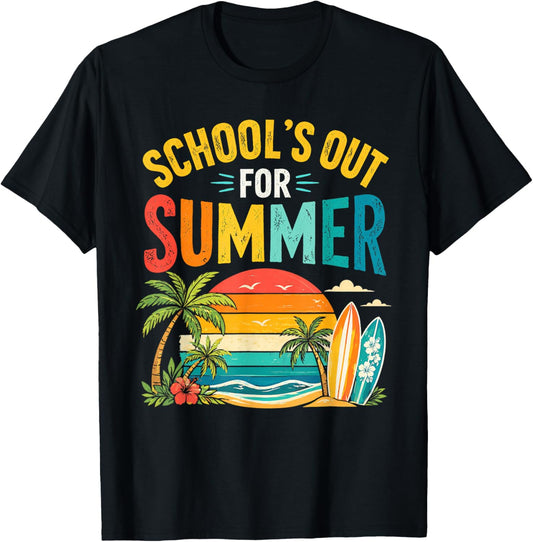 Last Day of School Schools Out for Summer Teacher Boys T-Shirt - T-Shirt | Black