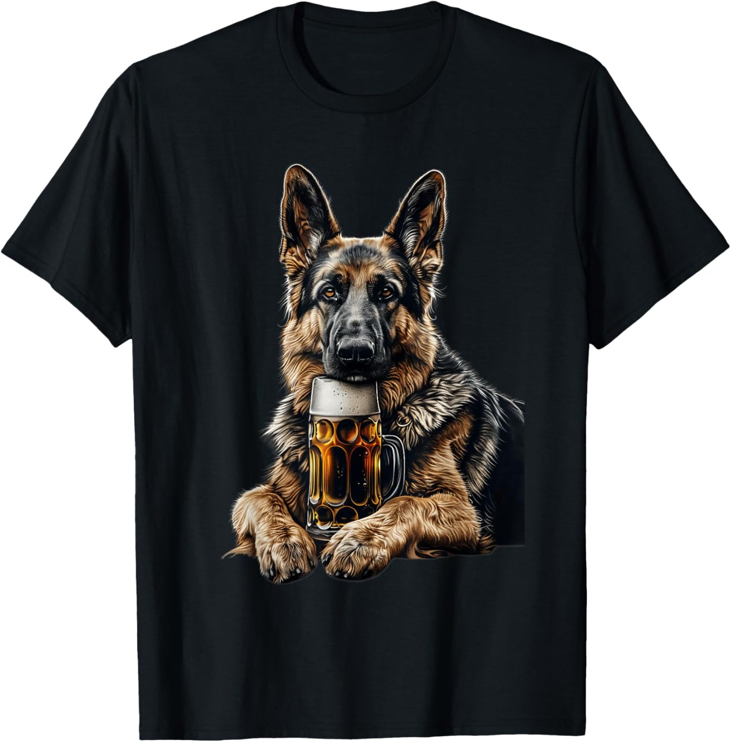 German Shepherd Beer T-Shirt - T-Shirt | Black