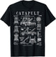 Catapult Medieval Ancient Siege Engine Funny Vintage Patent T-Shirt - T-Shirt | Black
