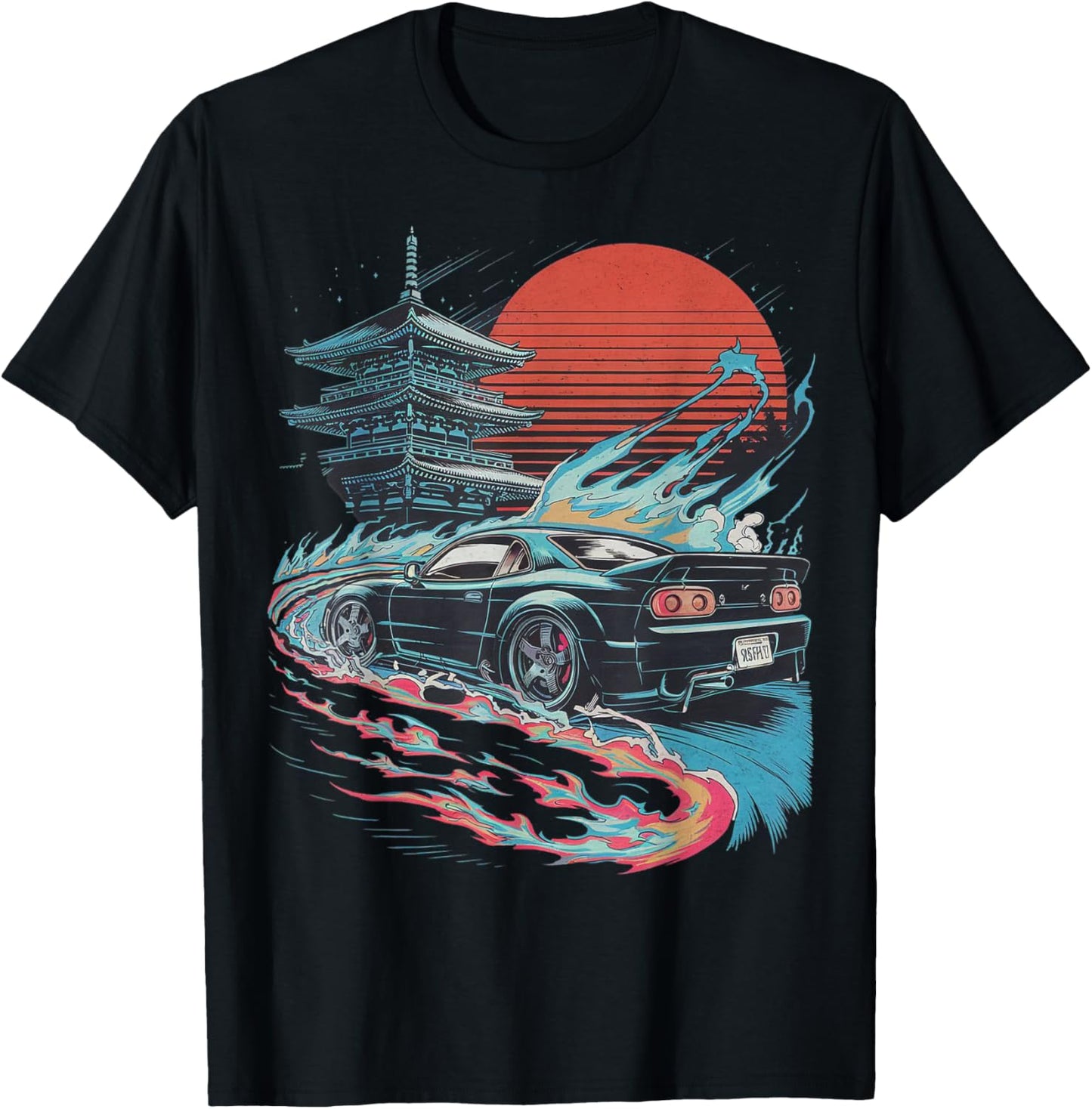 JDM car Japanese Retro Car Racing Drifting Legend Tuning T-Shirt - T-Shirt | Black