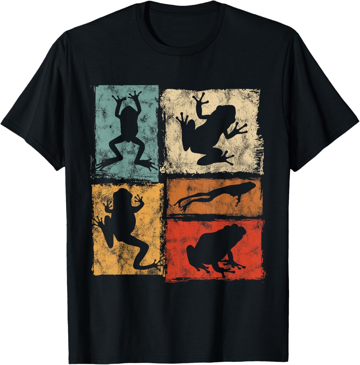 Vintage Frog Graphic Toad Moves Women Kids Retro T-Shirt - T-Shirt | Black