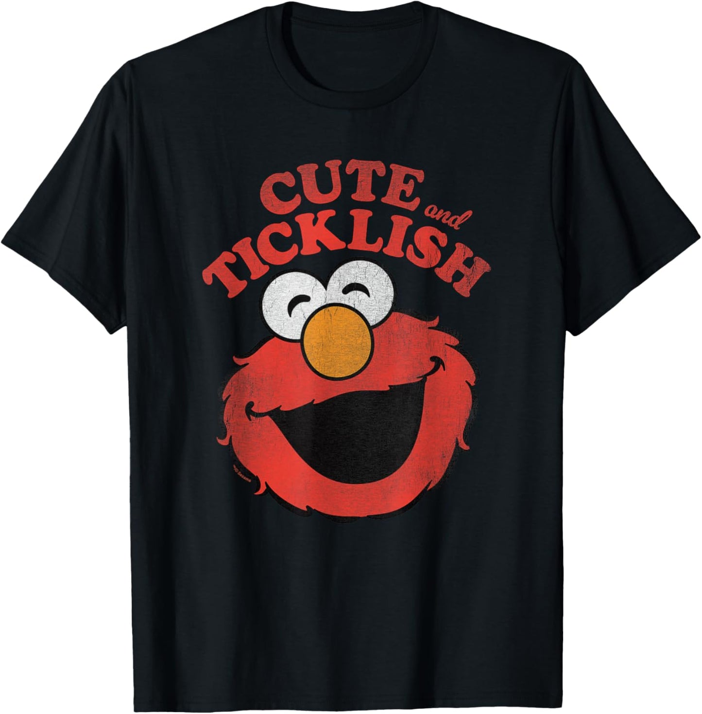 Sesame Street Tickle Me Elmo Cute and Ticklish T-Shirt - T-Shirt | Black