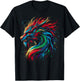 Dragon Colorful Animal Art Fantasy Dragon T-Shirt - T-Shirt | Black