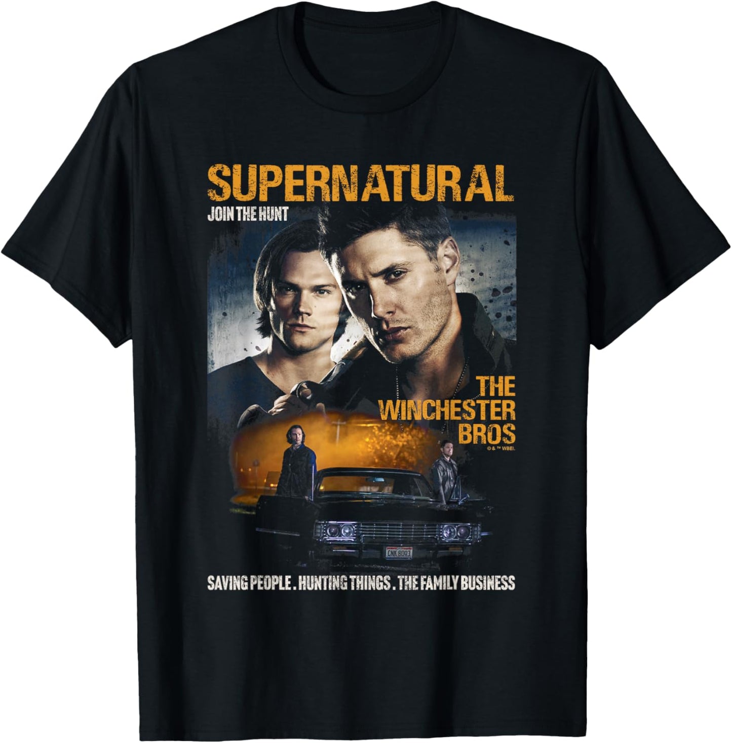 Supernatural Sam and Dean Poster T-Shirt - T-Shirt | Black