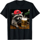 Funny Raccoon Drinking Beer Patriotic USA 4th of July Men T-Shirt - T-Shirt | Black
